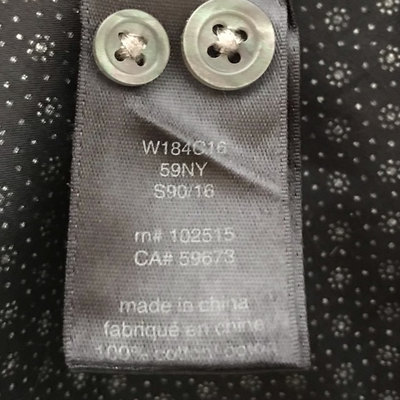 John Varvatos USA Cotton Button Up Long Sleeve Shirt Daisy Pattern Men’s Medium - Picture 12 of 12